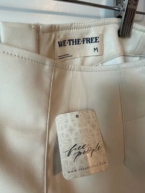 ⚡️NWT We The Free Cream Faux Leather Micro Shorts